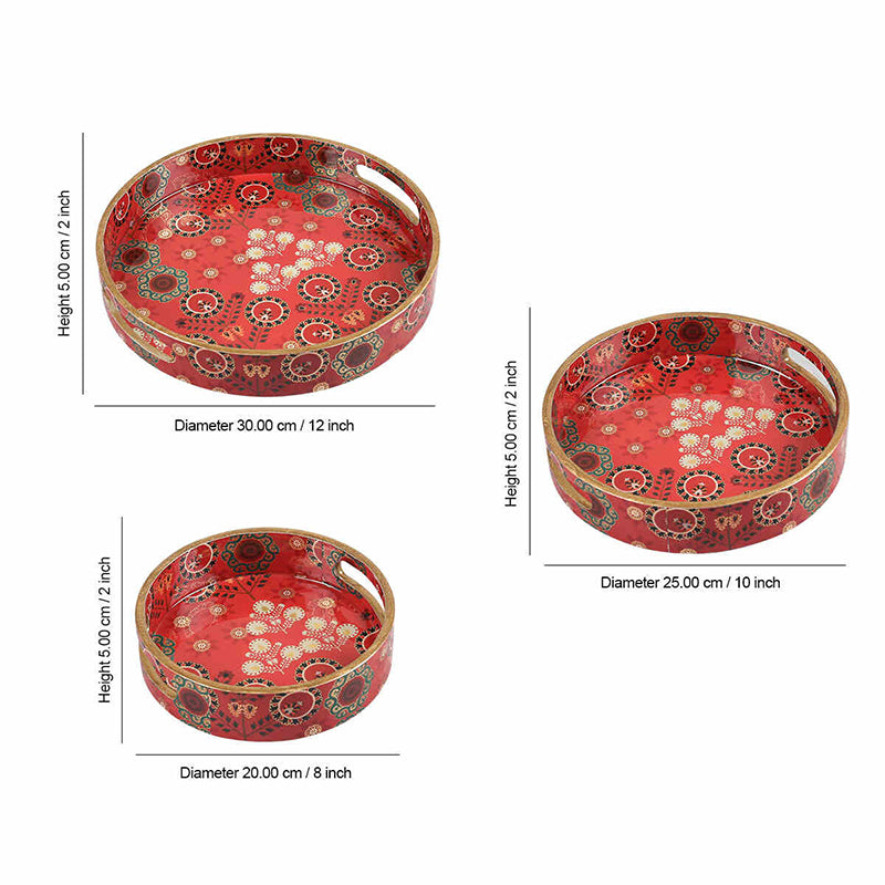 India Circus Adah Round Serving Tray media 6
