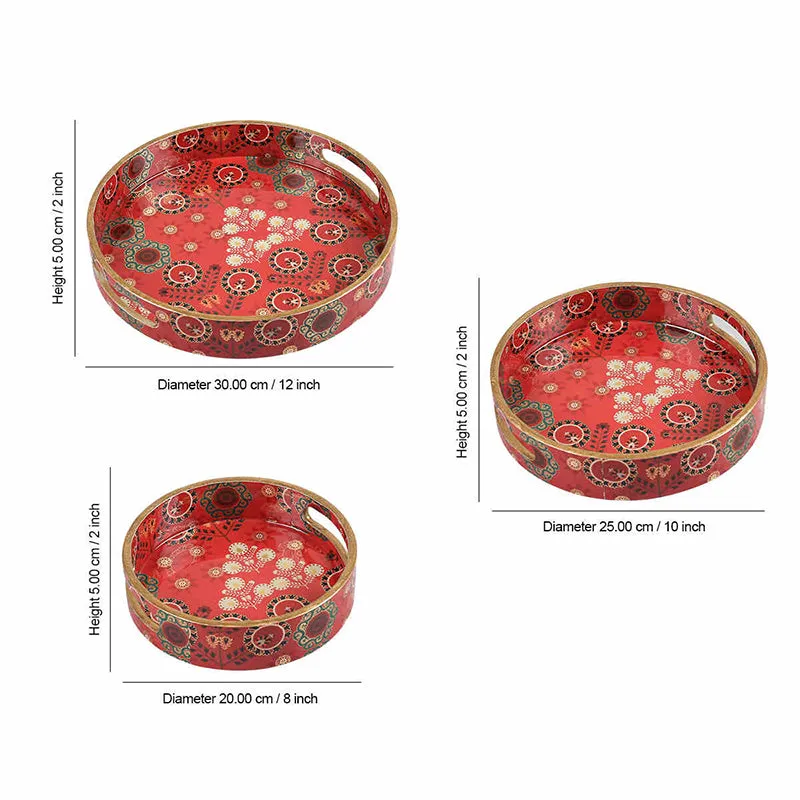 India Circus Adah Round Serving Tray media 6