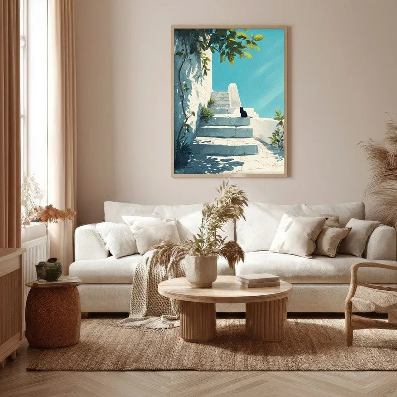 Terracotta Trail Canvas Wall Painting - Brown Frame media 5