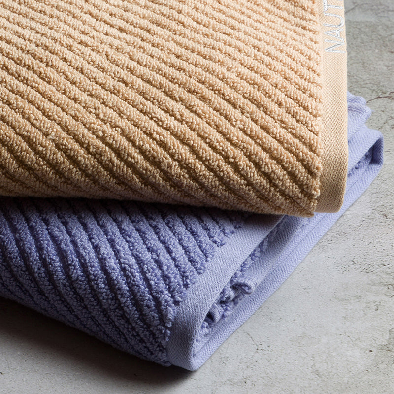 Nautica Riviera Soft Cotton Bath Towel (Beige & Light Blue) - Set Of Two media 5