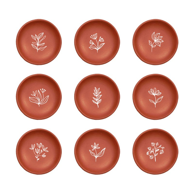 Botanical Terracotta Wall Plate - Set Of Nine media 3