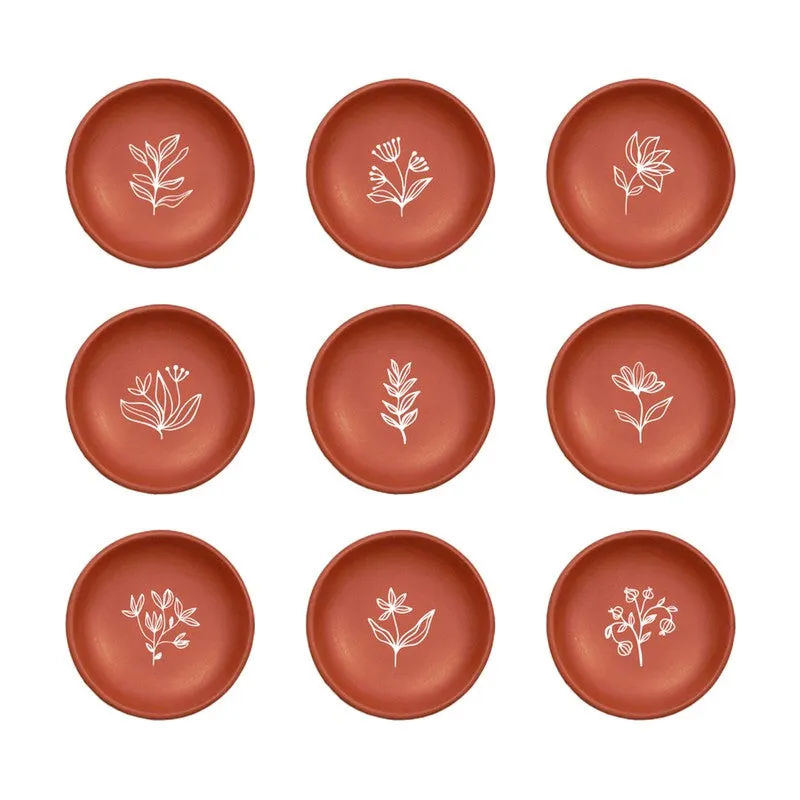 Botanical Terracotta Wall Plate - Set Of Nine media 3