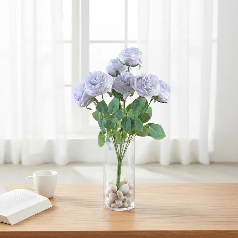 Petalisse Rose Fabric Artificial Flower - Blue media 1