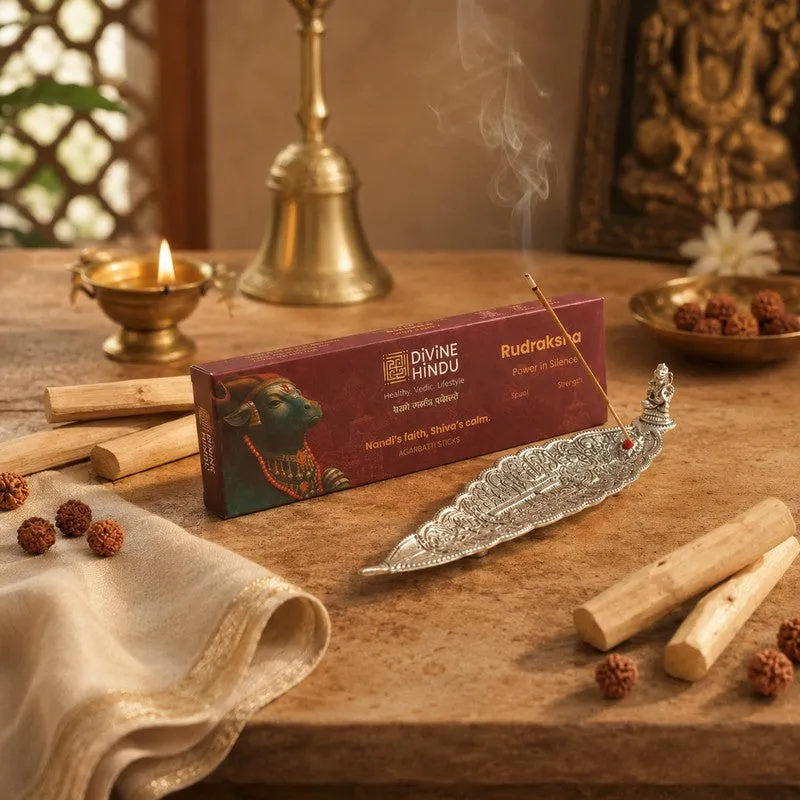 Sacred Feather Incense Holder With 30 Incense Sticks media 1
