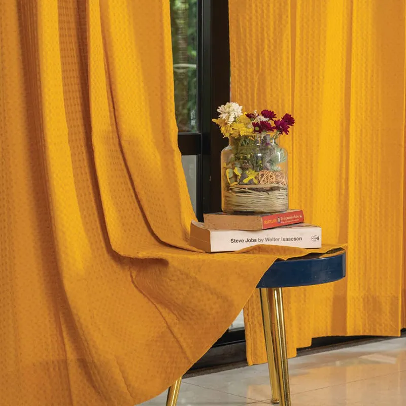 Urban Space Blyss Curtain (Orange) - Set Of Two media 1