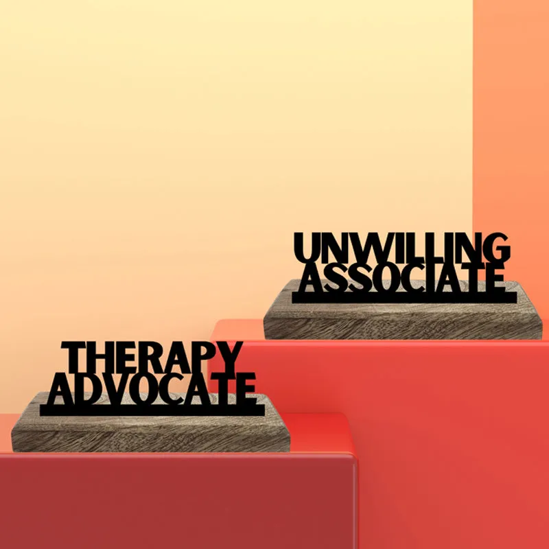 Therapy Advocate Typography Showpiece - Set Of Two media 3