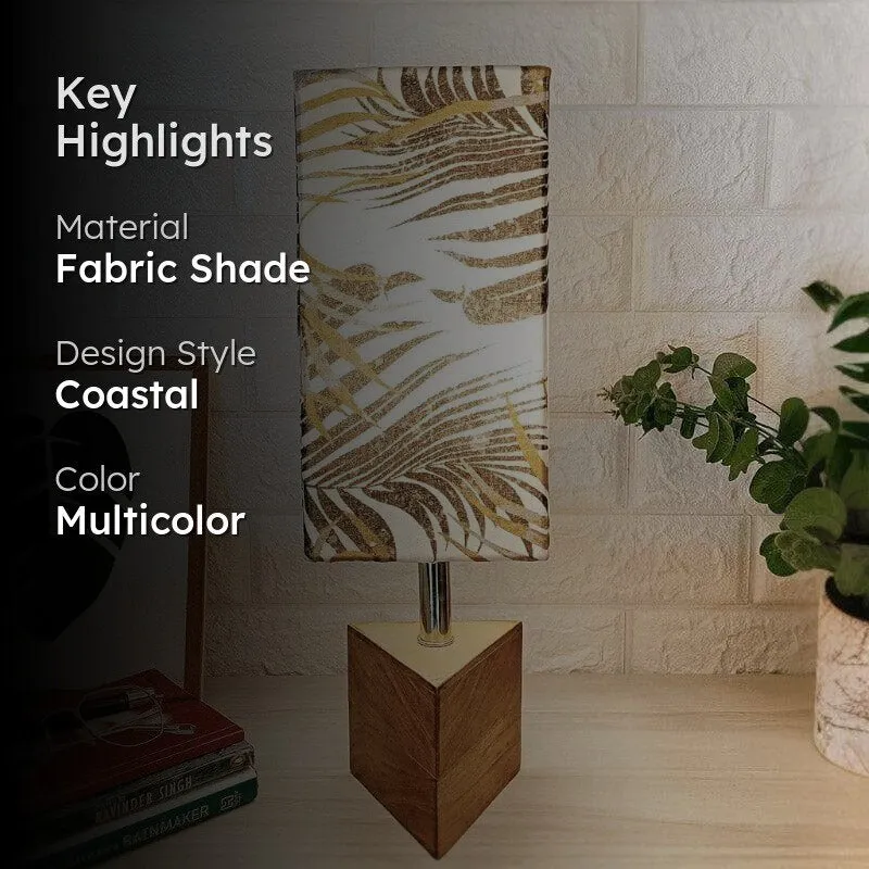 Tropic Glow Triangular Fabric Table Lamp - Multicolor media 2