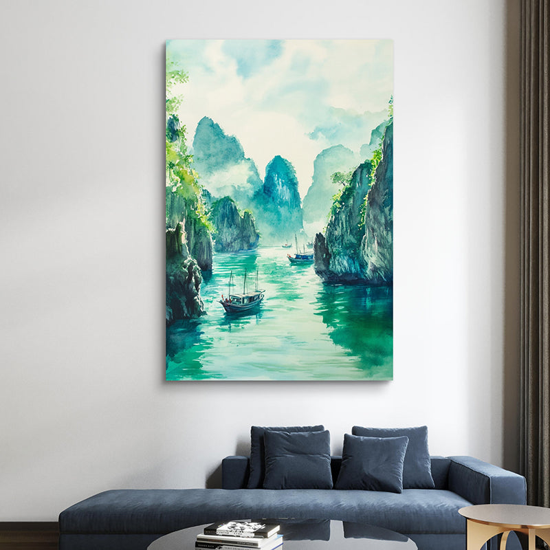 Turquoise Waterscape Wall Art