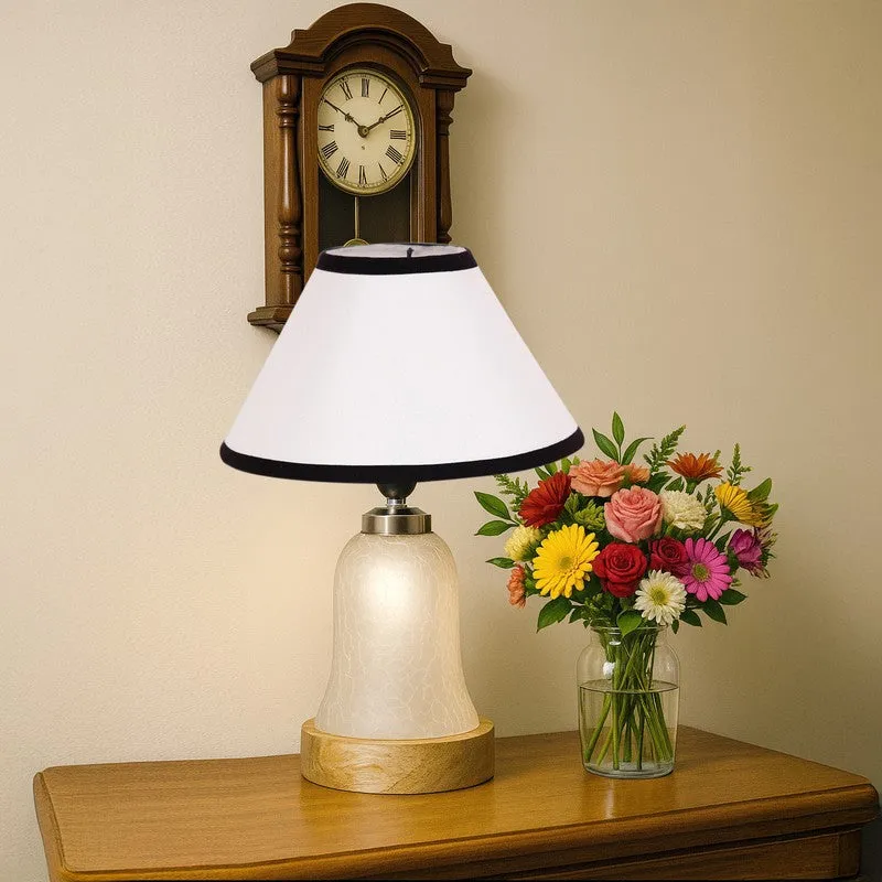 Zoravelle Wooden Table Lamp - White & Black media 4
