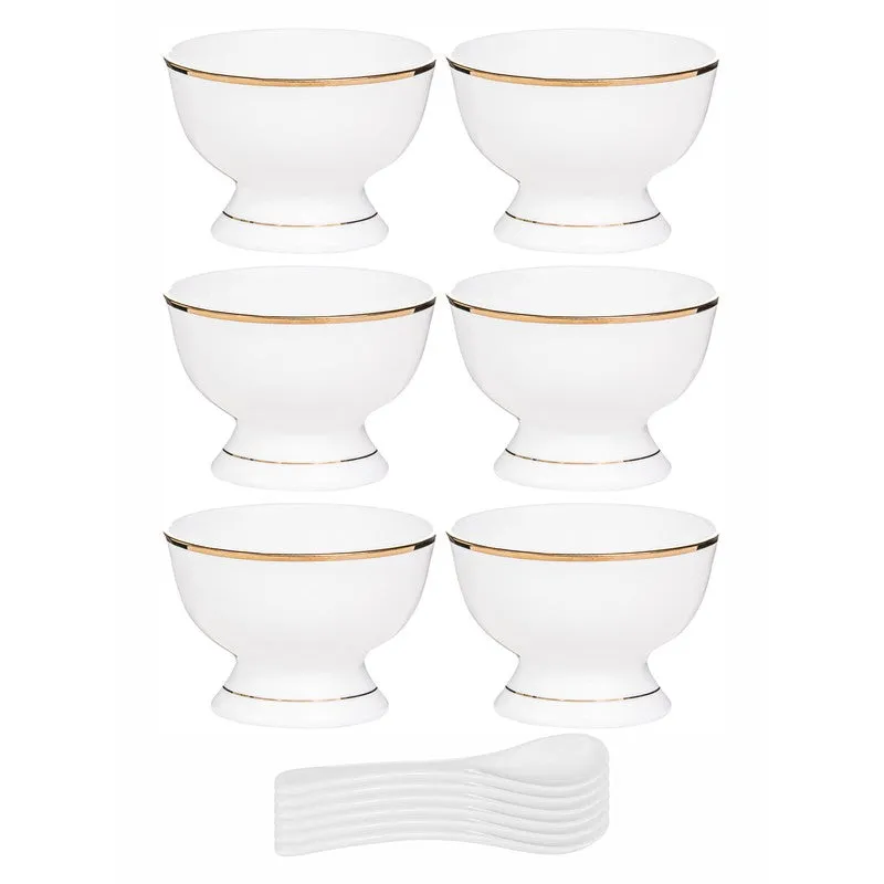 Sonaki Bone China Ice Cream Cups (160 ML Each) - Set of Six media 4