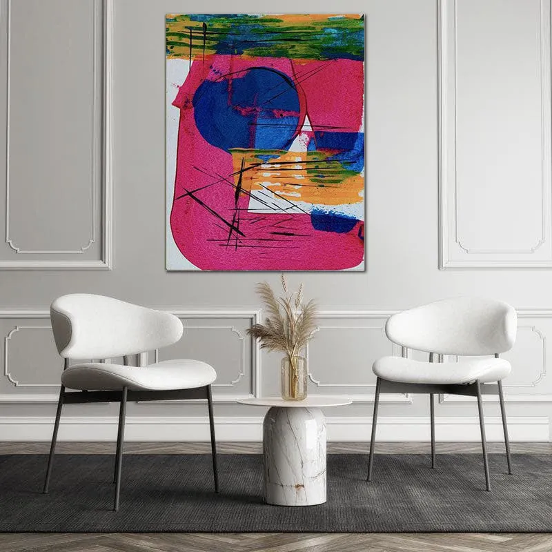 Multi-hued Contemporary Canvas Painting - Gallery Wrap media 5