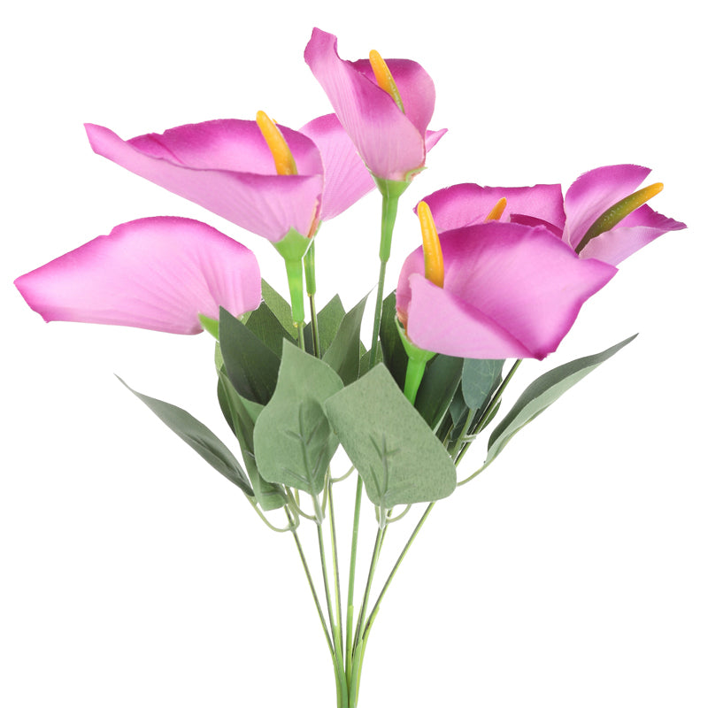 Faux Anthurium Lily Flower Plant - Set Of Two media 3