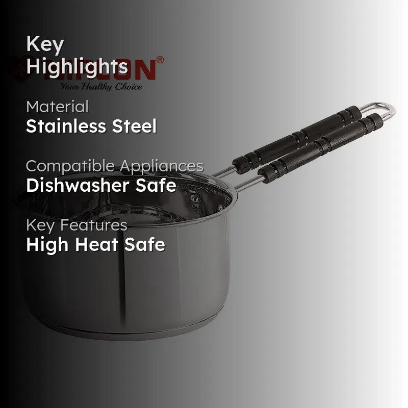 Nirlon Steel Saucepan - 1800 ML/7 Inches media 2