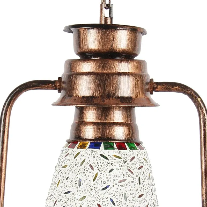 Siera Mosaic Lantern Glass Ceiling Lamp - Copper media 3