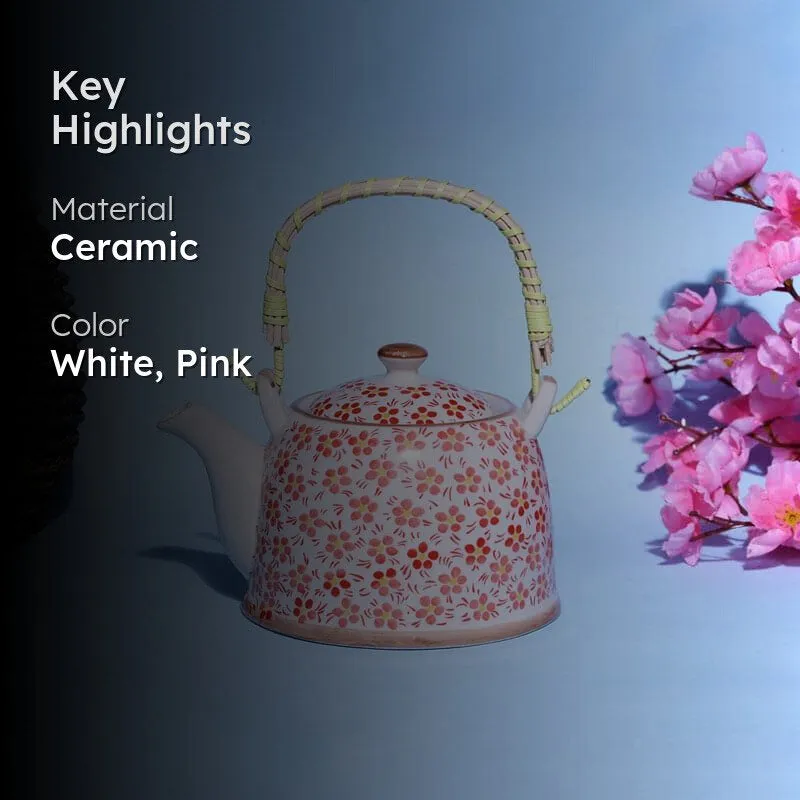 Ibis Floral Teapot - Peach media 2