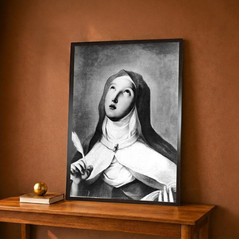St. Theresa of Avila Canvas Wall Painting - 9 x 12 Inches