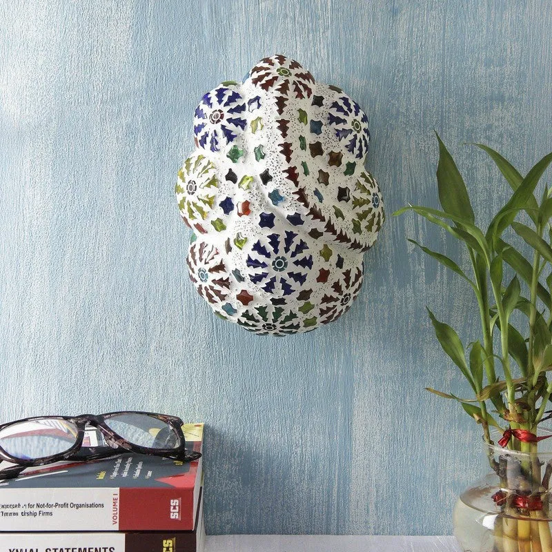 Mangalam Ganesha Glass Wall Lamp - Multicolor media 3
