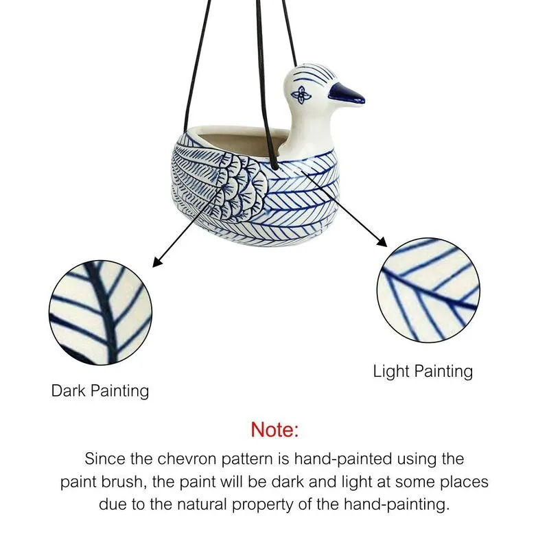 Indigo Chevron Duch Planter media 8