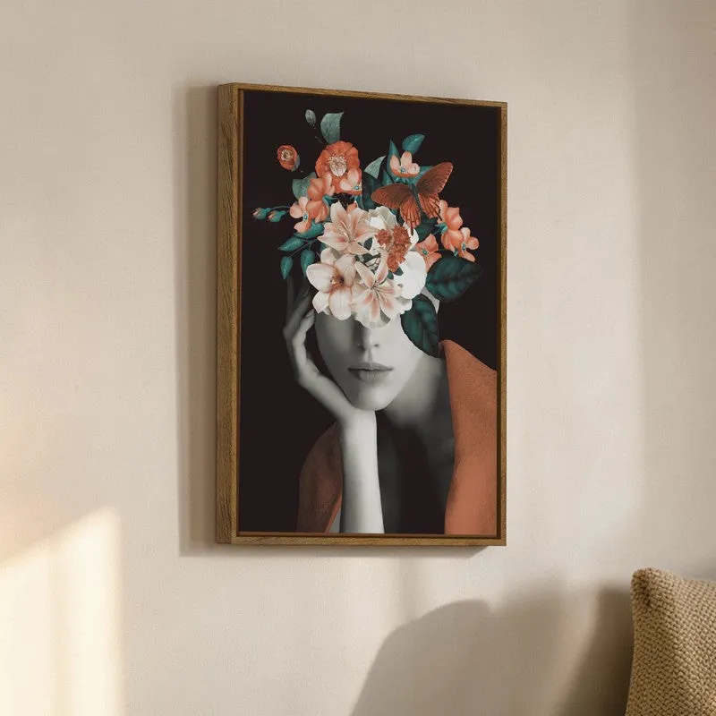 Vogue Bloom Canvas Wall Art With Frame media 3
