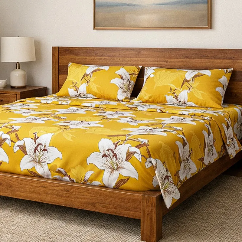 Sunshine Glee Floral Microfiber Bedsheet - 110 GSM media 3
