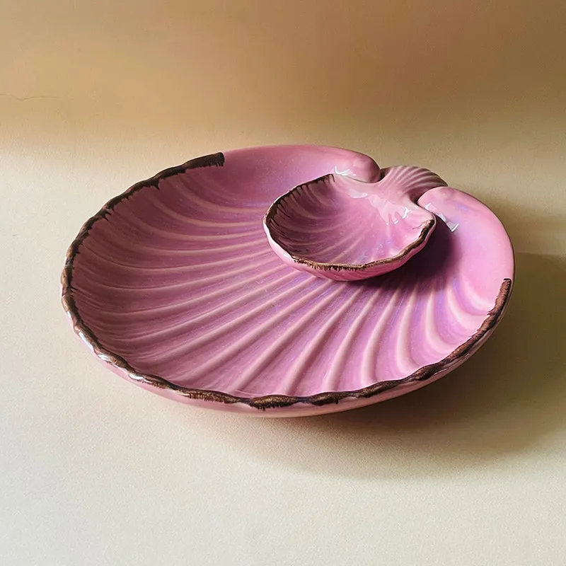 Ocean Glaze Ceramic Platter with Kulha - Three Piece Set media 5