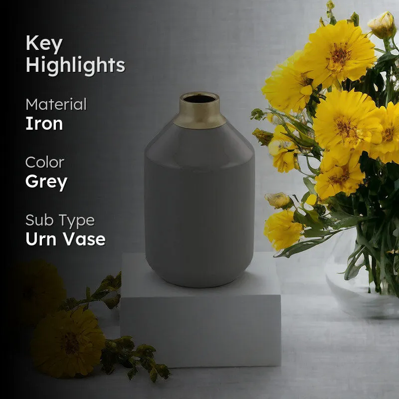 Linea Nuvo Iron Vase - Grey media 2