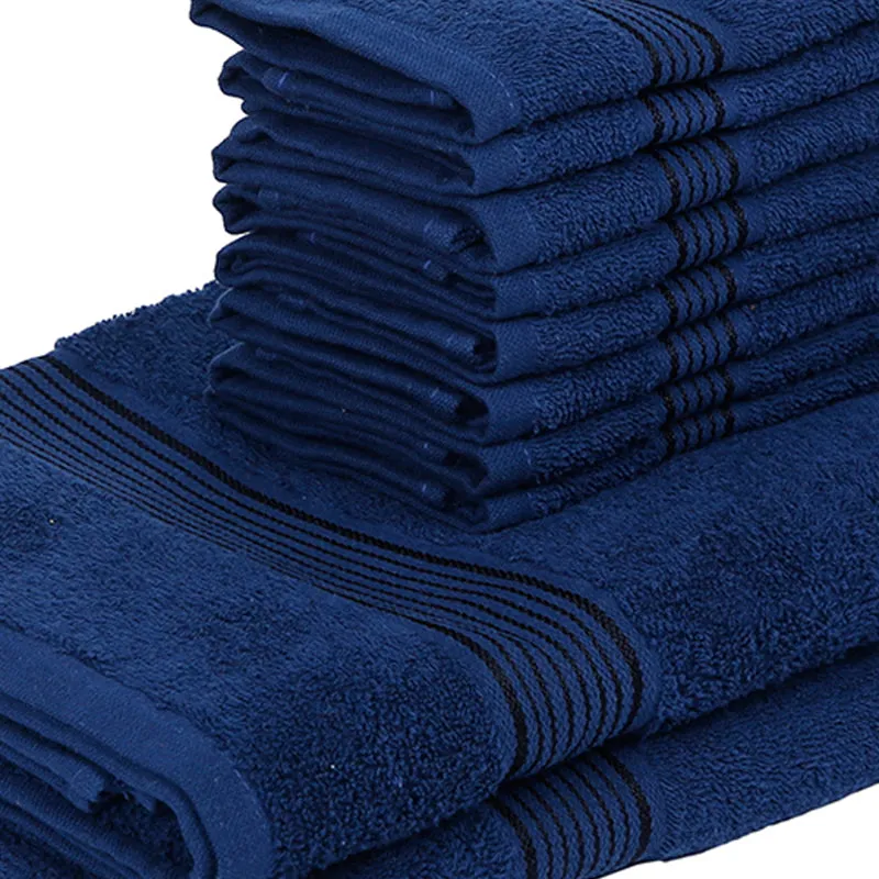 Comfora Bath & Face Towel Set (Blue) - Ten Piece Set media 8