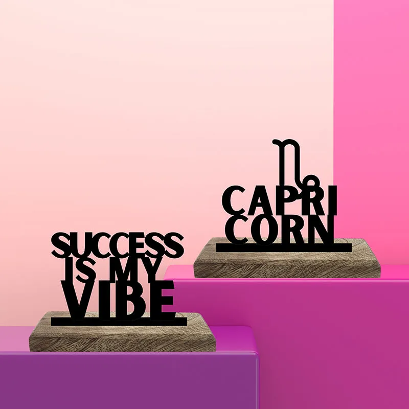 Victorious Capricorn Showpiece - Set Of Two media 1
