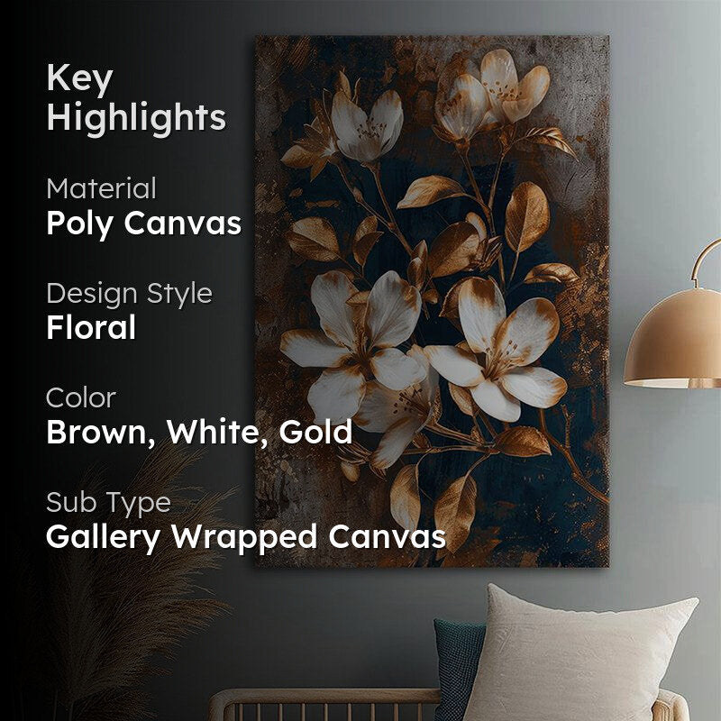 Luxe Fleuris Poly Canvas Wall Painting media 2