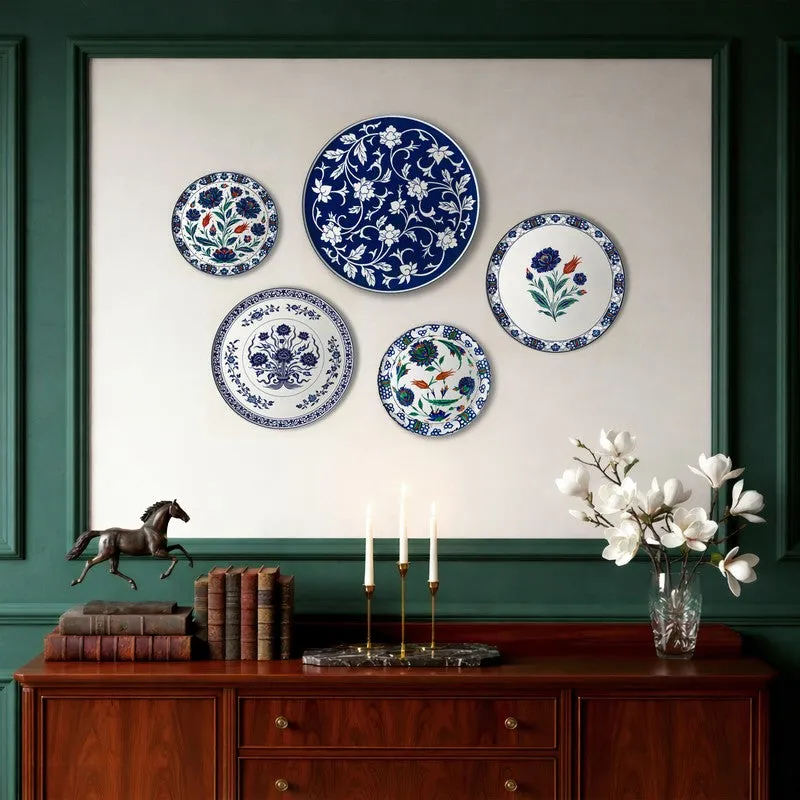 Floral Harmony Metal Wall Plates - Set Of Five media 4