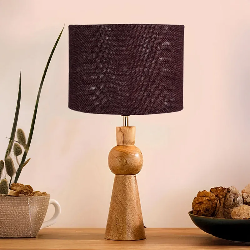 Angler Jute Wooden Table Lamp - Brown media 2