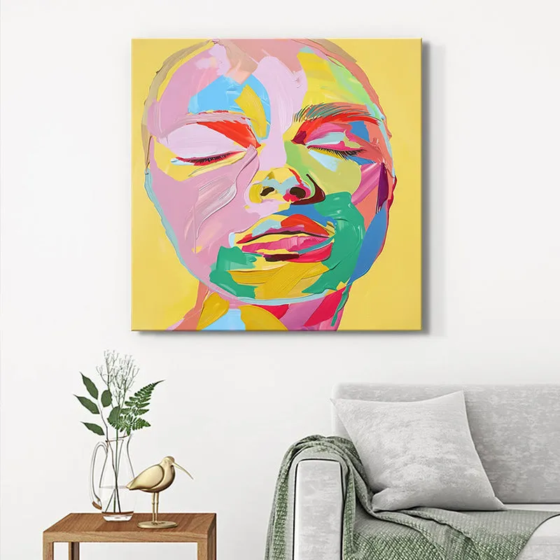 Expressionist Face Wall Painting media 1