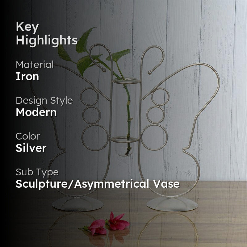 Nector Glow Test Tube Planter - Silver media 2