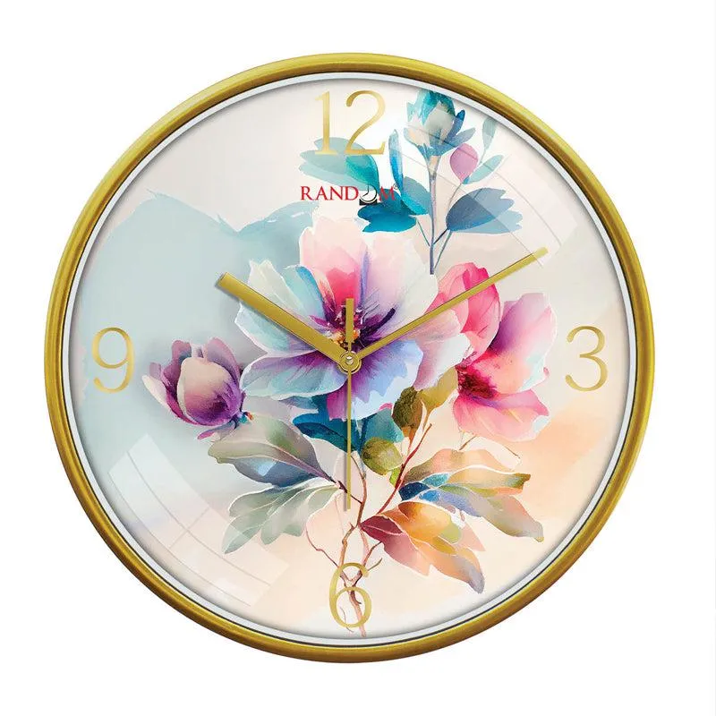 Eros Floral Wall Clock media 3