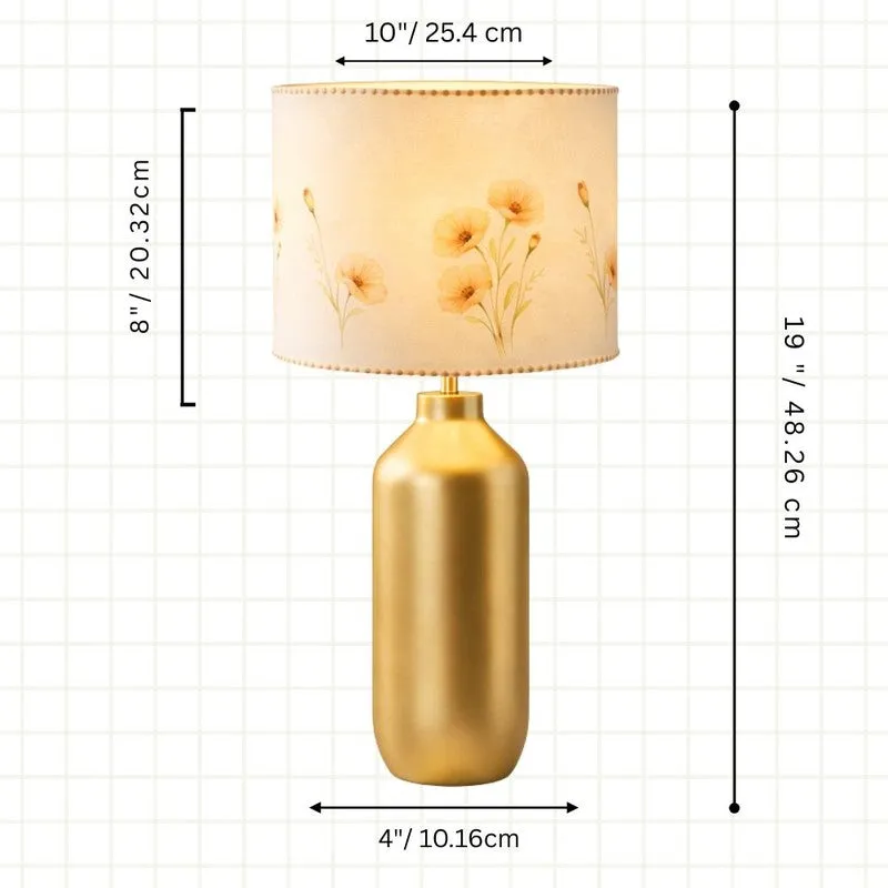 Verona Aura Cotton Table Lamp - Yellow media 7