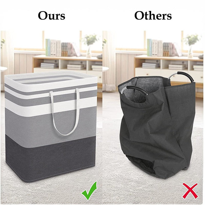 Kiva Cotton Linen Laundry Basket media 5