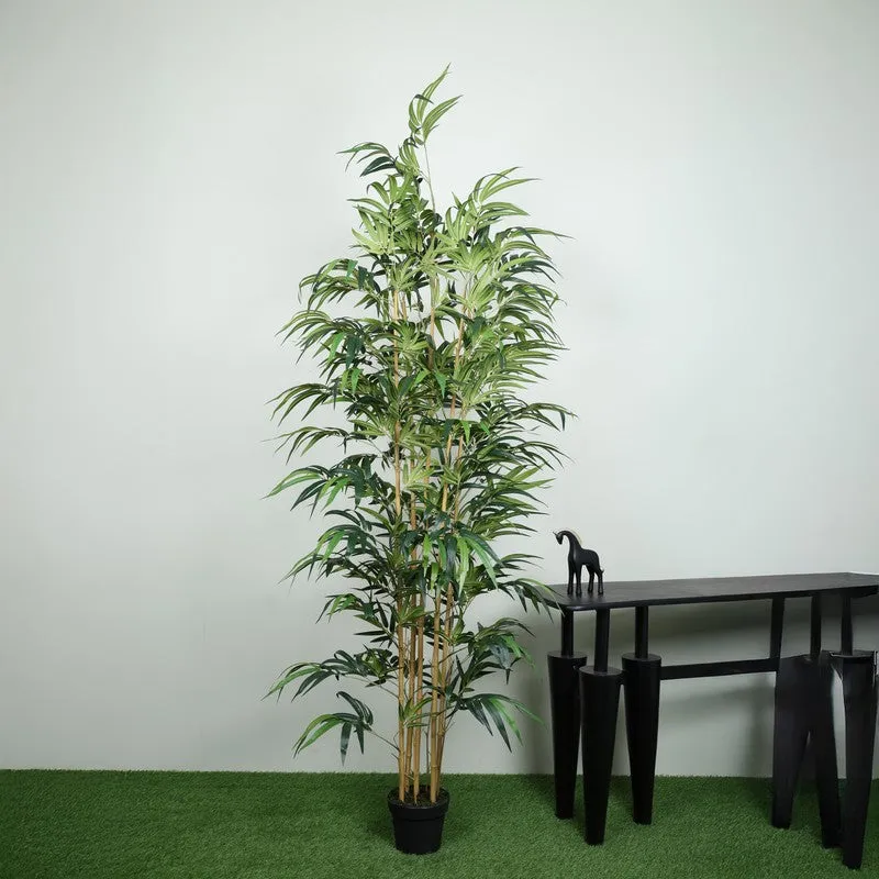 Artificial Bamboo Plant With Black Fiber Pot - 8 Feet media 5