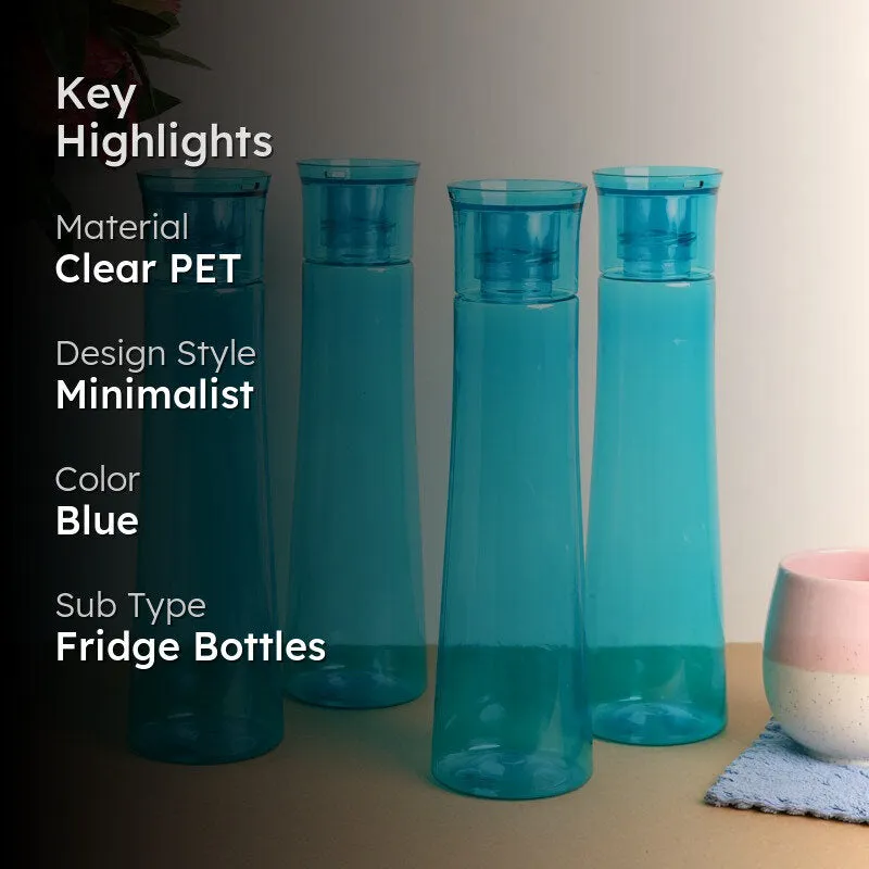 AquaMist Blue Clear PET Bottle (1000 mL Each) - Set Of Four media 2