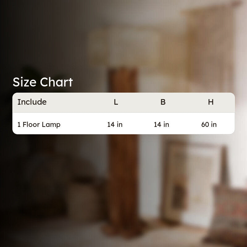 CalmGlow Wooden Floor Lamp - Brown media 10