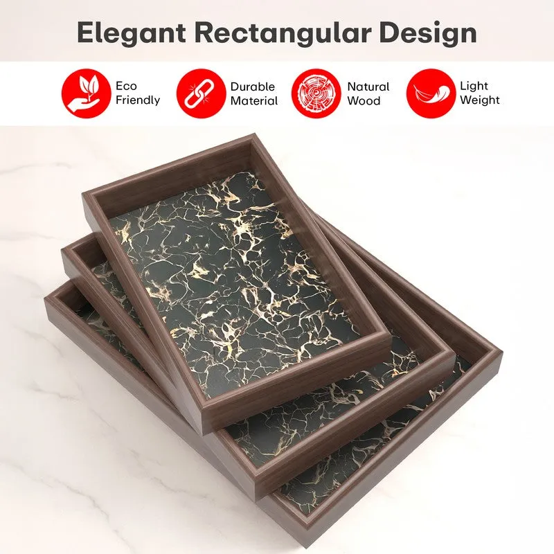 Rioware LuxePatina Wooden Serving Tray - Set Of Three media 8