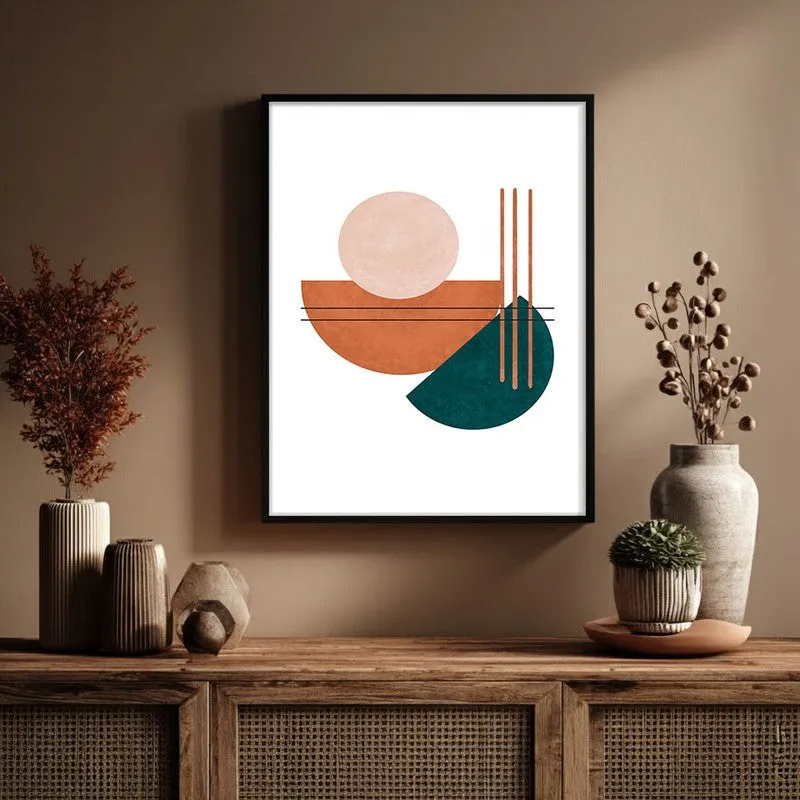 Linear Pulse Canvas Wall Painting With Black Frame media 6
