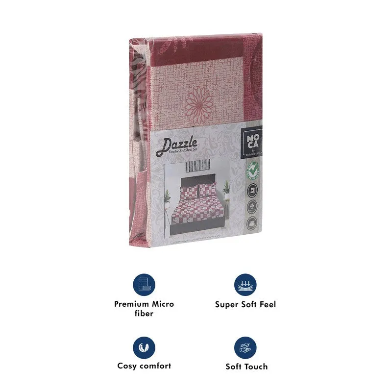 Monte Carlo Garden Grid Bedsheet (Majenta) - 120 GSM media 11
