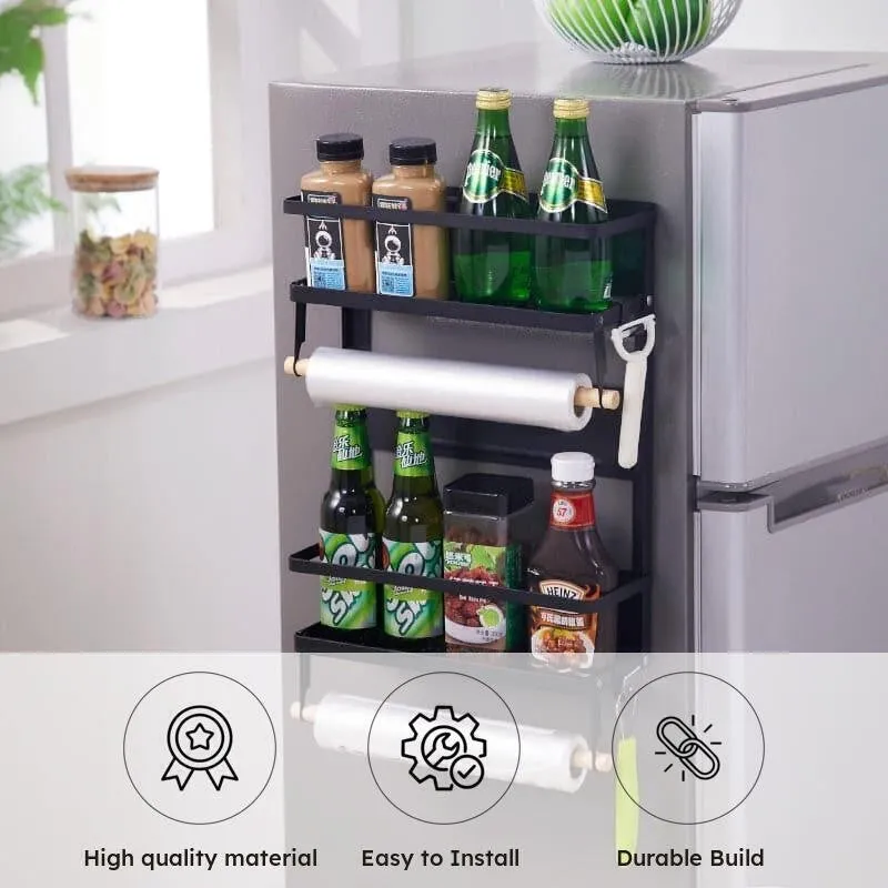 Qura Magnetic Kitchen Rack - Black media 10