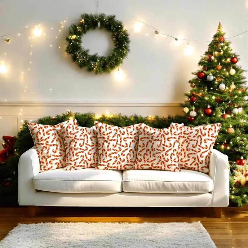 Sugar Swirls Velvet Christmas Cushion Cover - Set Of Five media 5