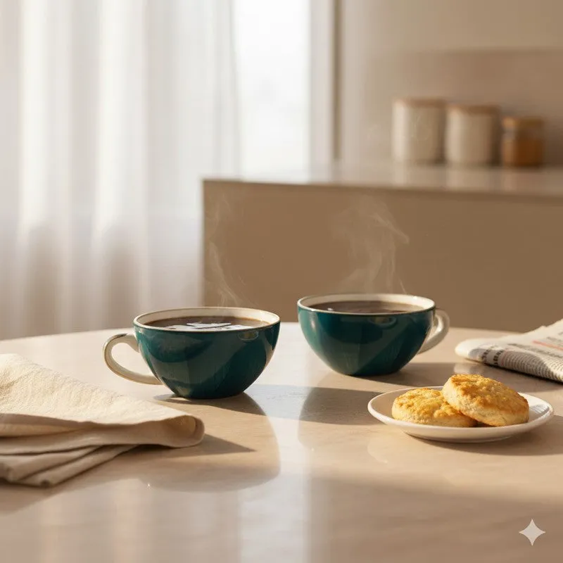 Bliss Ceramic Tea Cup (240 mL Each) - Set Of Two media 1