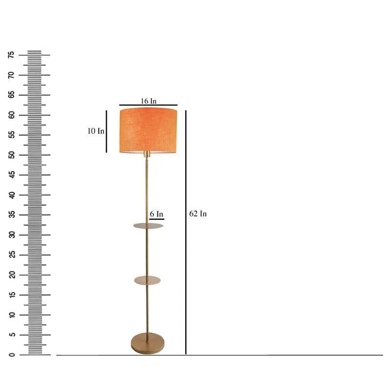 Kyomi Dawn Floor Lamp With Shelf media 6