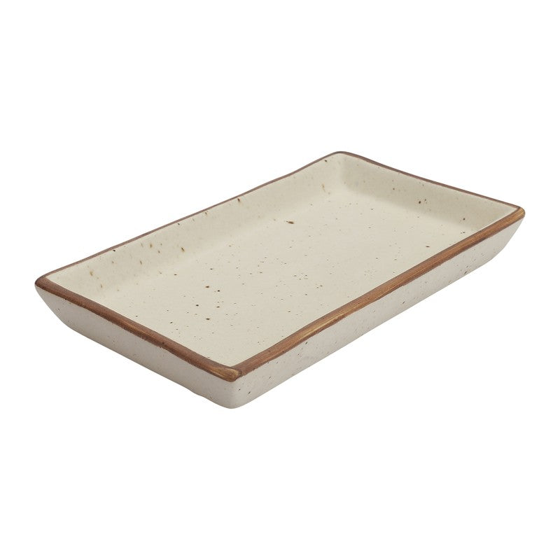 Brownline White Stoneware Platter (300 mL) - Set Of Two media 6