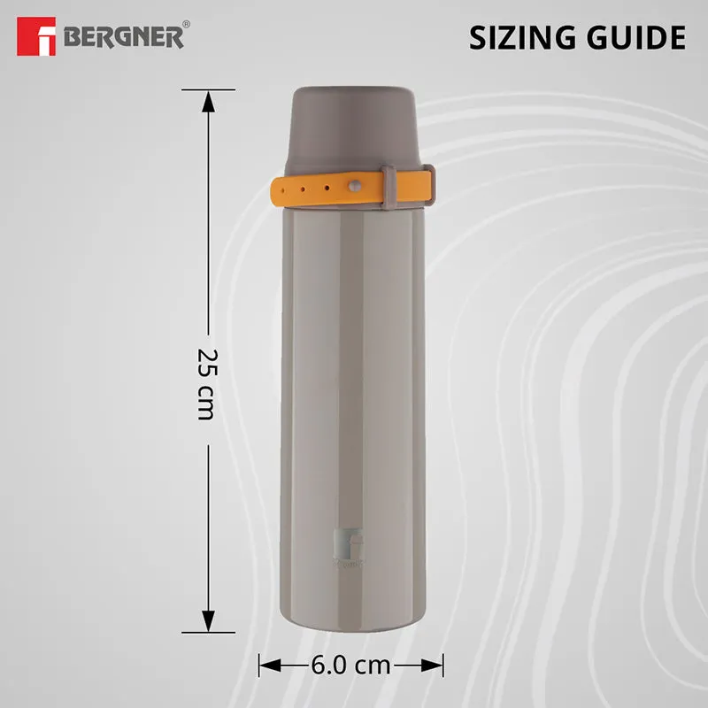 Bergner Silque Double Walled Hot & Cold Flask (Brown) - 500 mL media 8