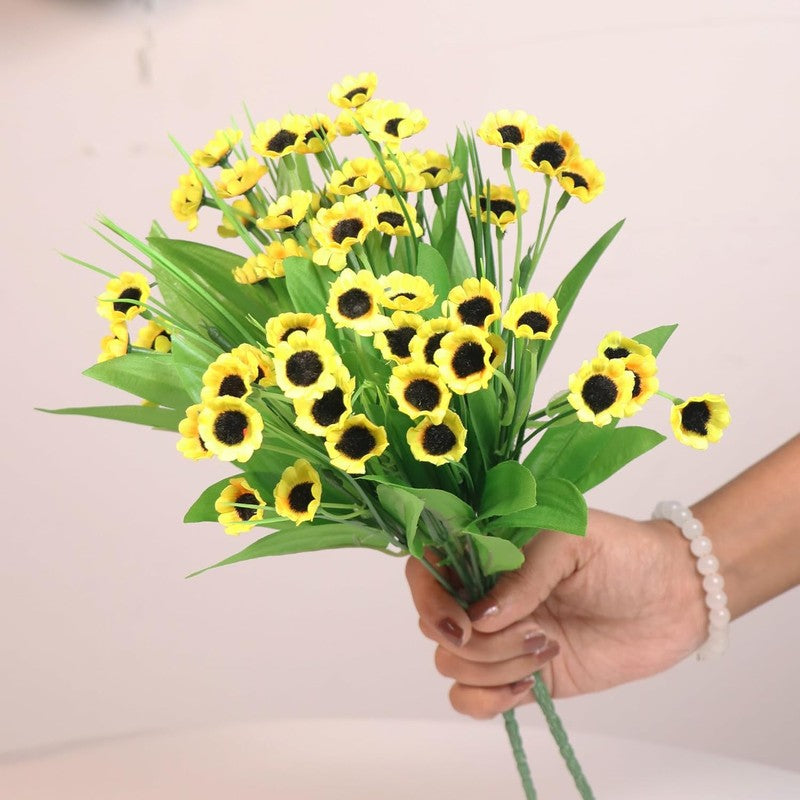 Vibrant Mini Artificial Sunflower (Yellow) - Set Of Two media 10