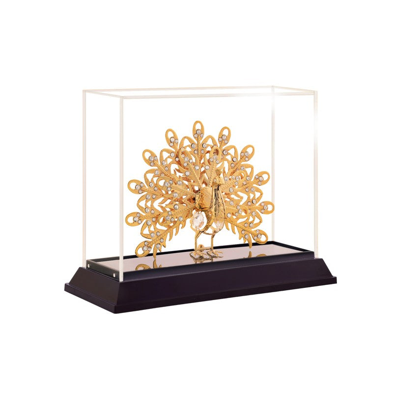 Golden Peacock Splendor 24K Gold Plated Mild Steel Showpiece media 4